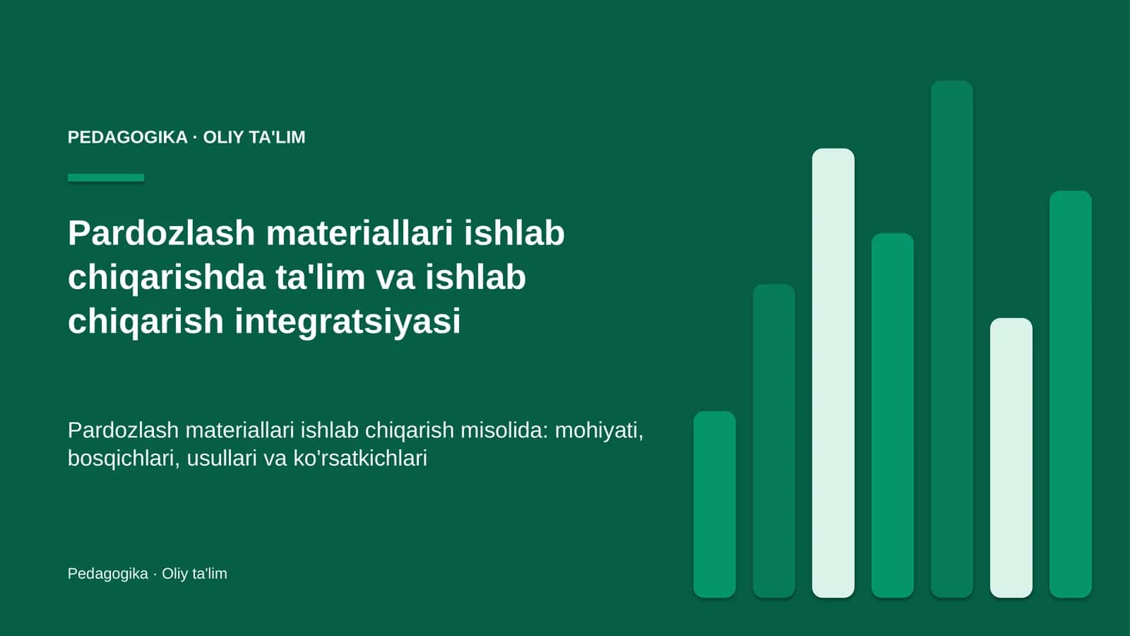 pardozlash materiallari ishlab chiqarishda ta'lim va ishlab chiqarish integratsiyasi 4946