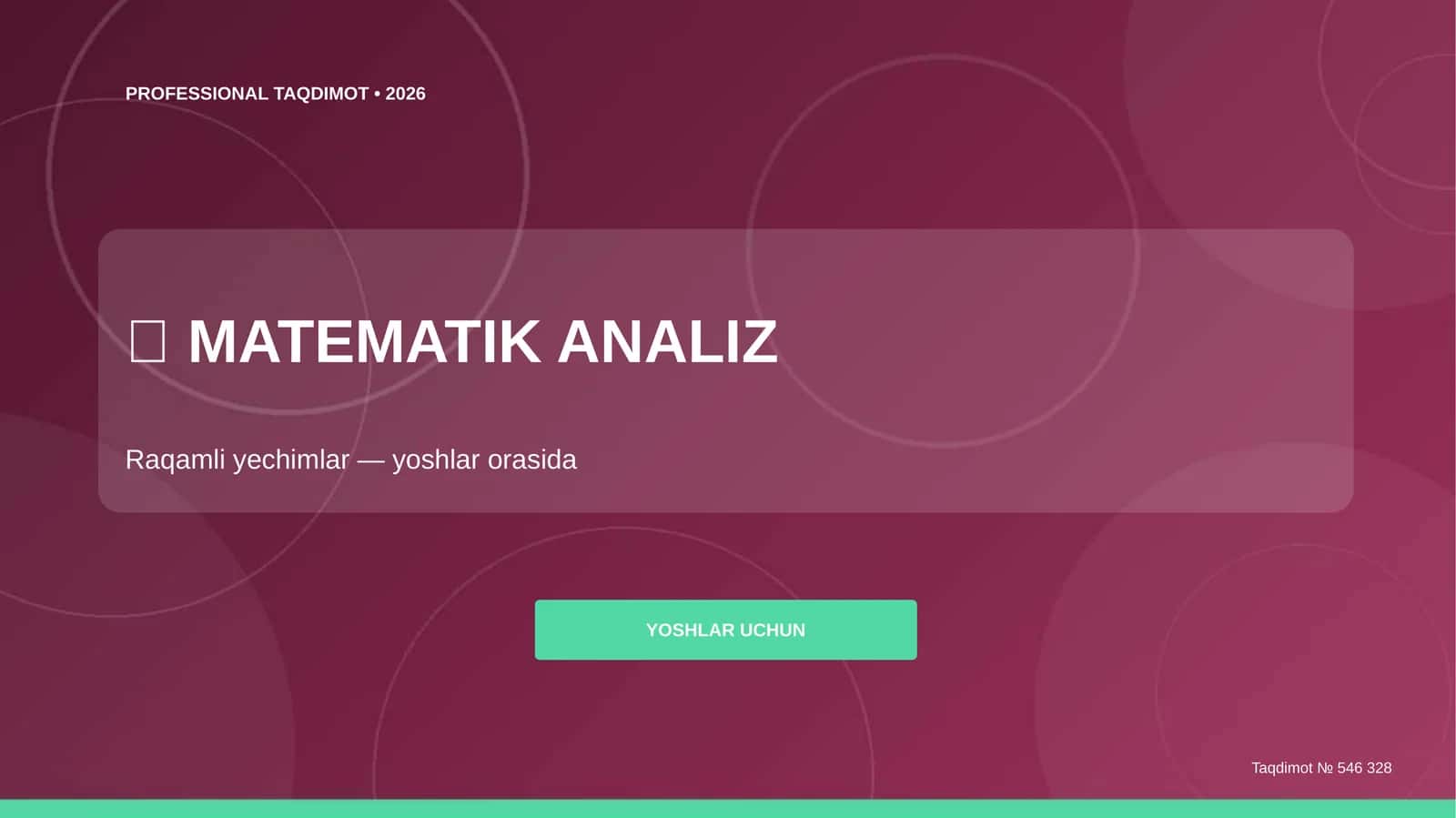 Matematik Analiz (Raqamli Yechimlar)