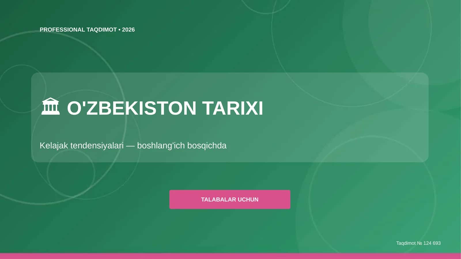 O'ZBEKISTON TARIXI