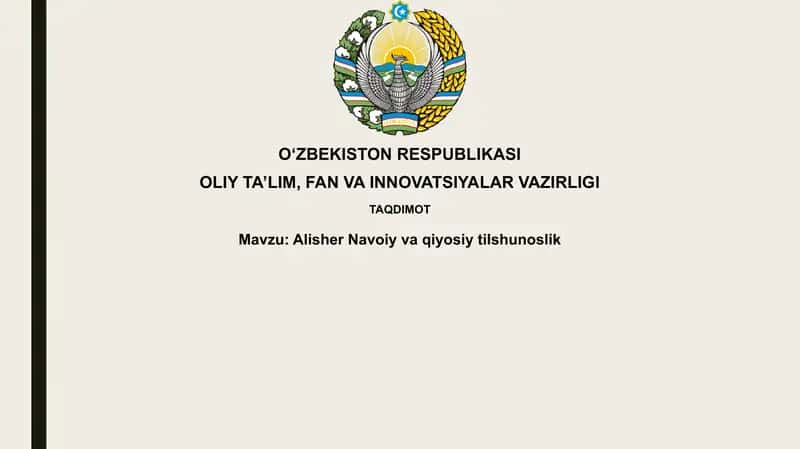 Alisher Navoiy va qiyosiy tilshunoslik