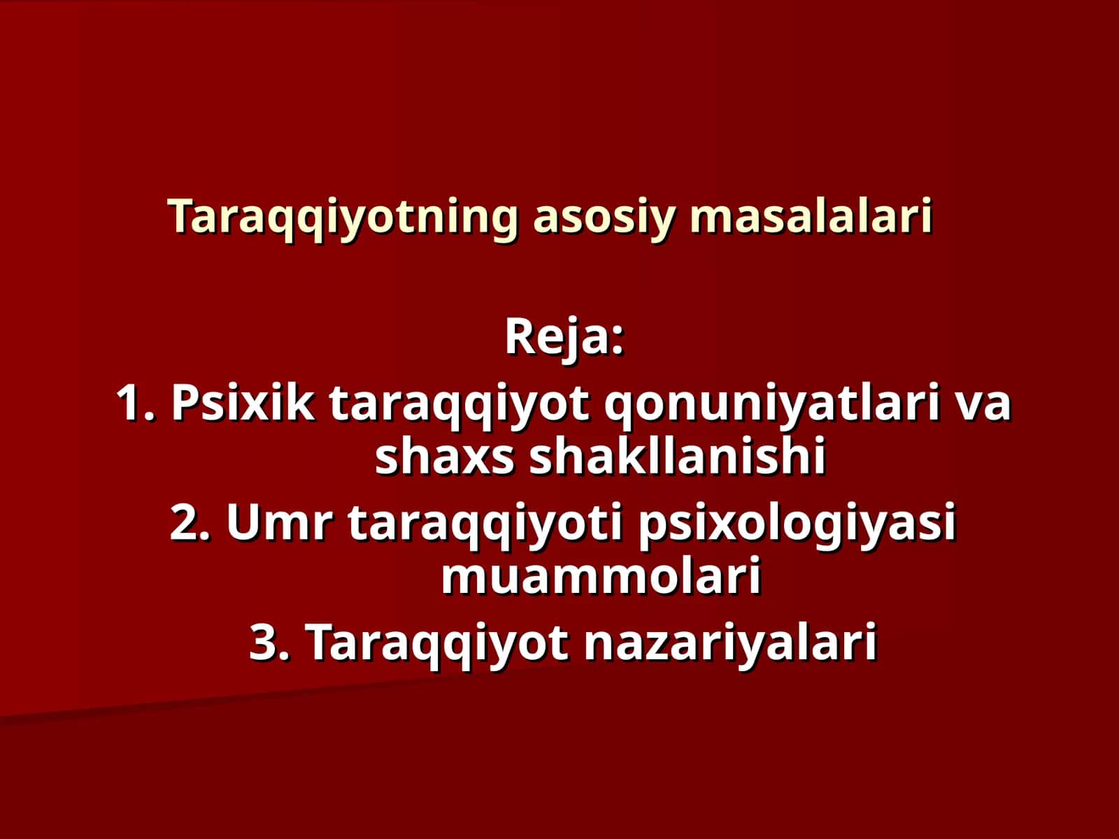 Ontogenez psixologiyasi
