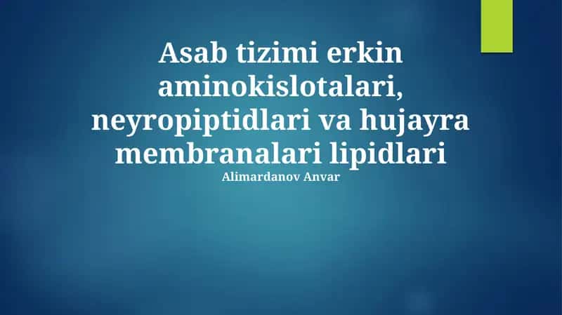 Hujayra membranasining lipidlari