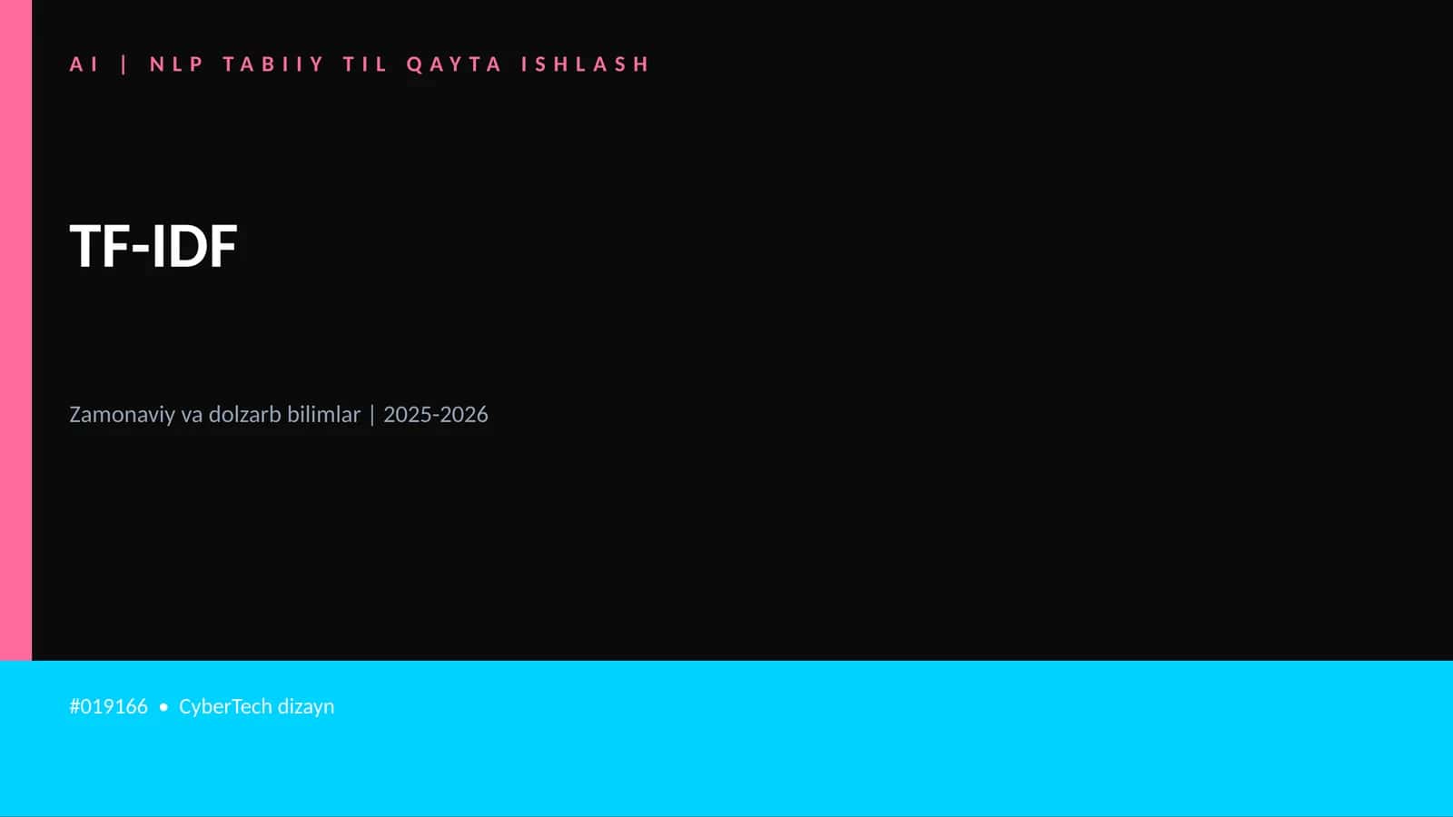 AI | NLP TABIIY TIL QAYTA ISHLASH
