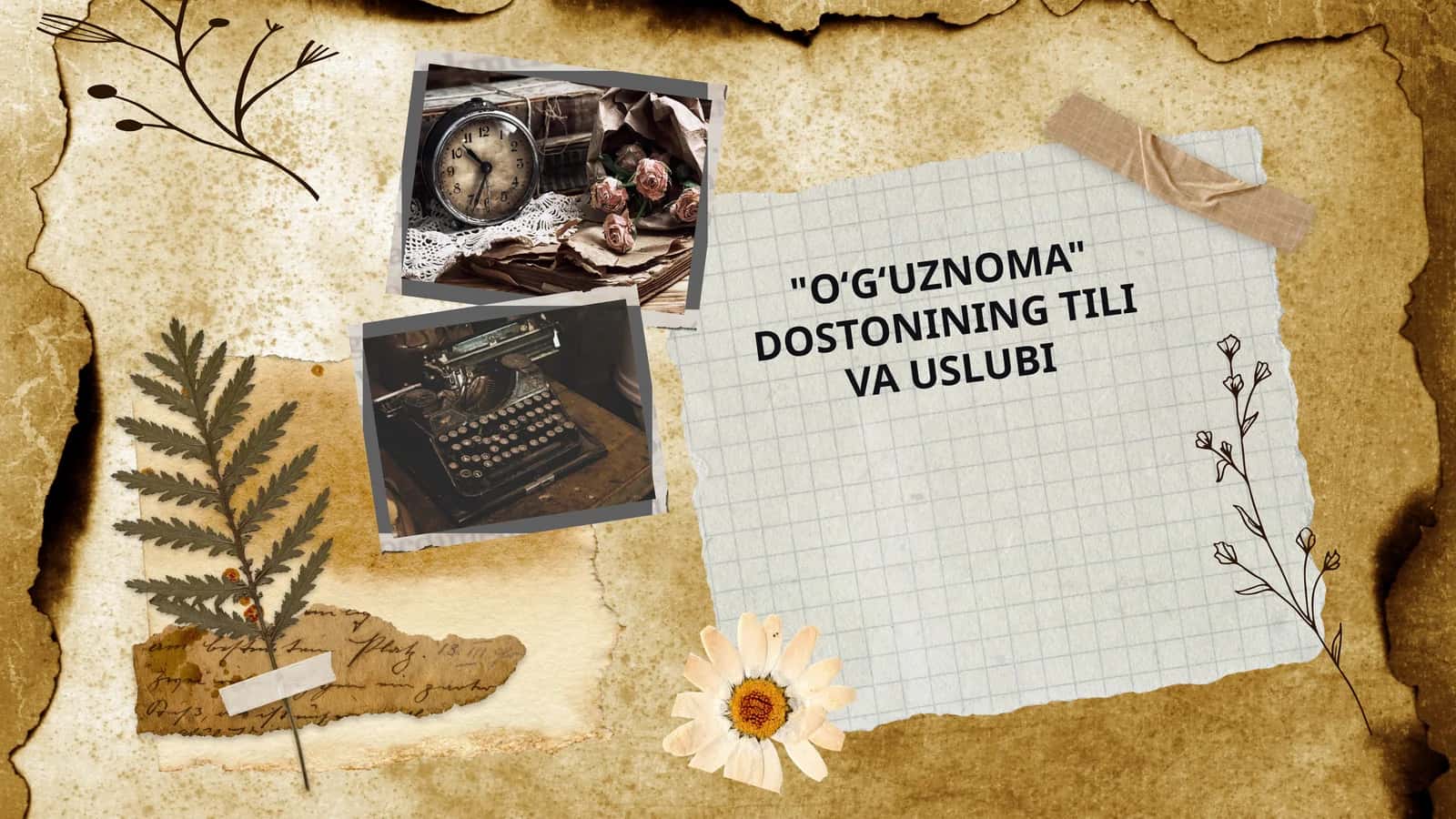 "O‘G‘UZNOMA" DOSTONINING TILI VA USLUBI
