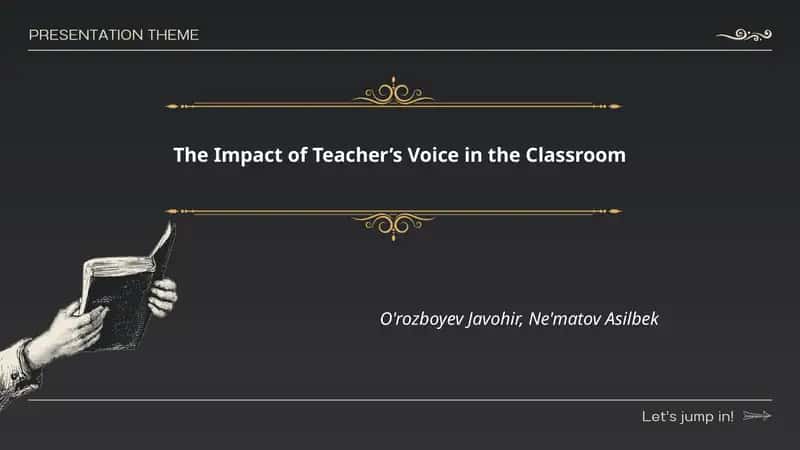The Impact of Teacher’s Voice in the Classroom