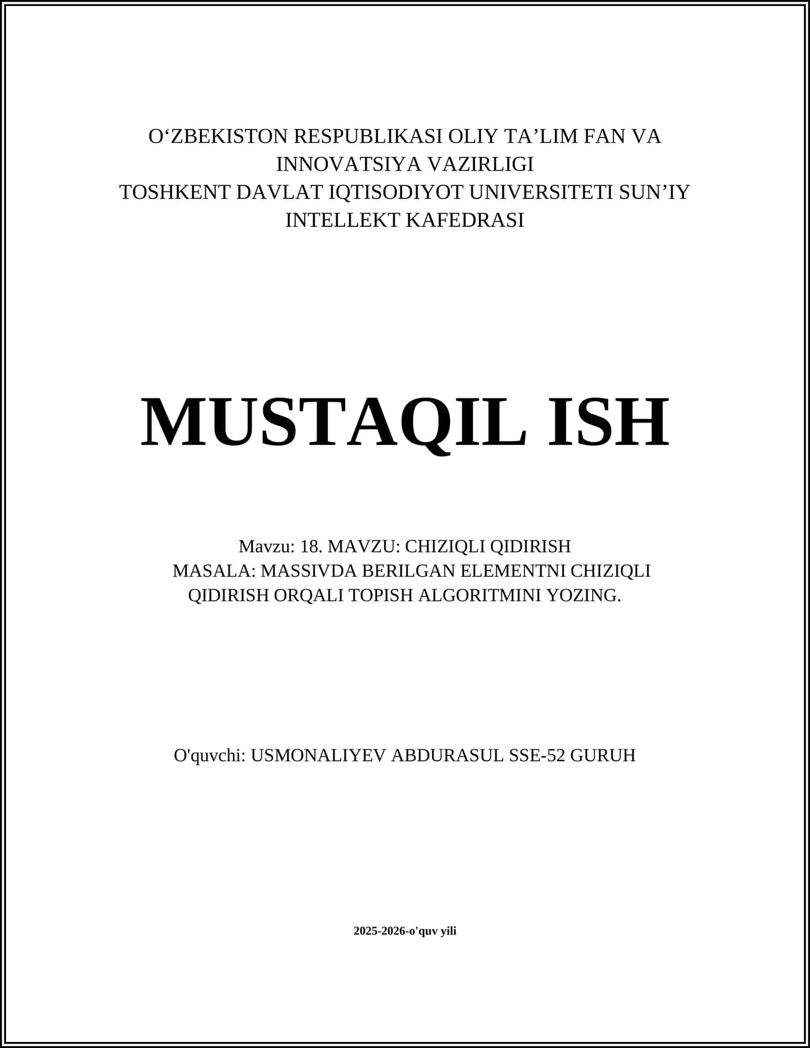 CHIZIQLI QIDIRISH