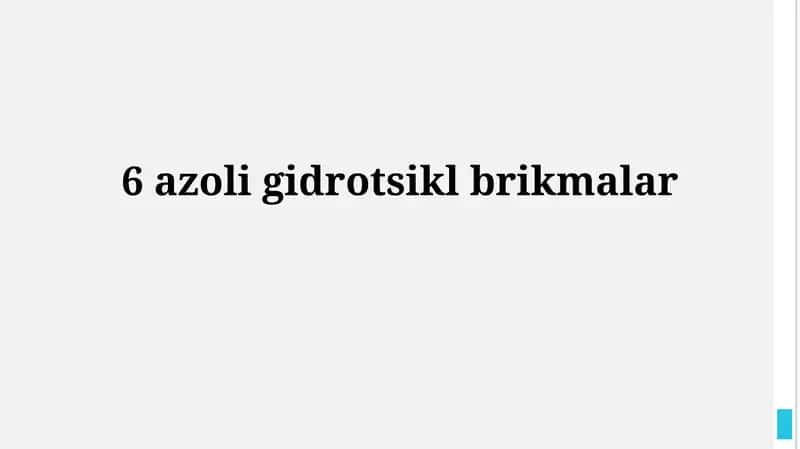 Azol gidrotrop birikmalar