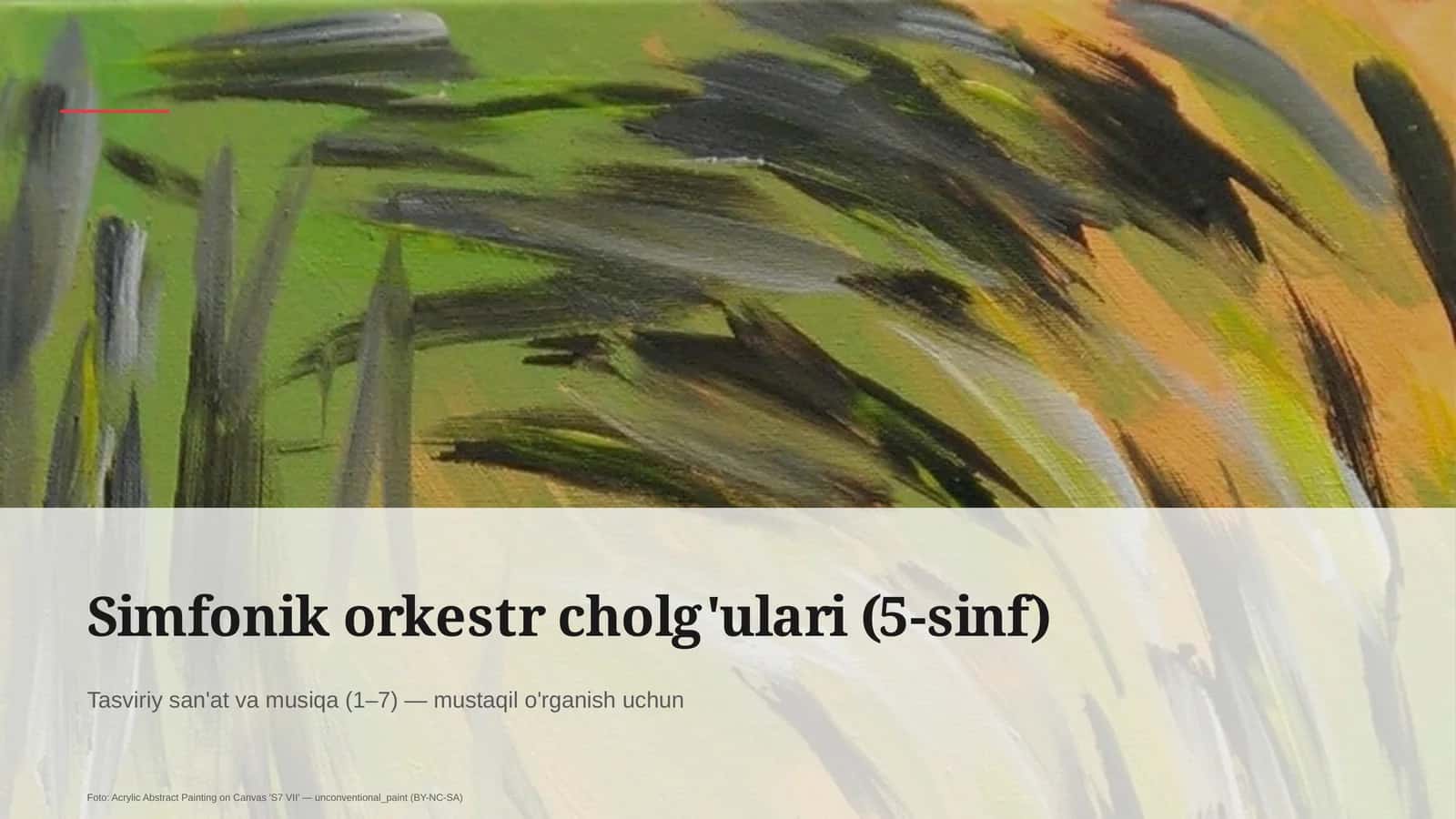 Tasviriy san'at va musiqa (1–7)