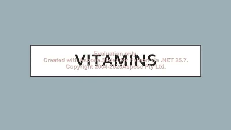 Vitamins