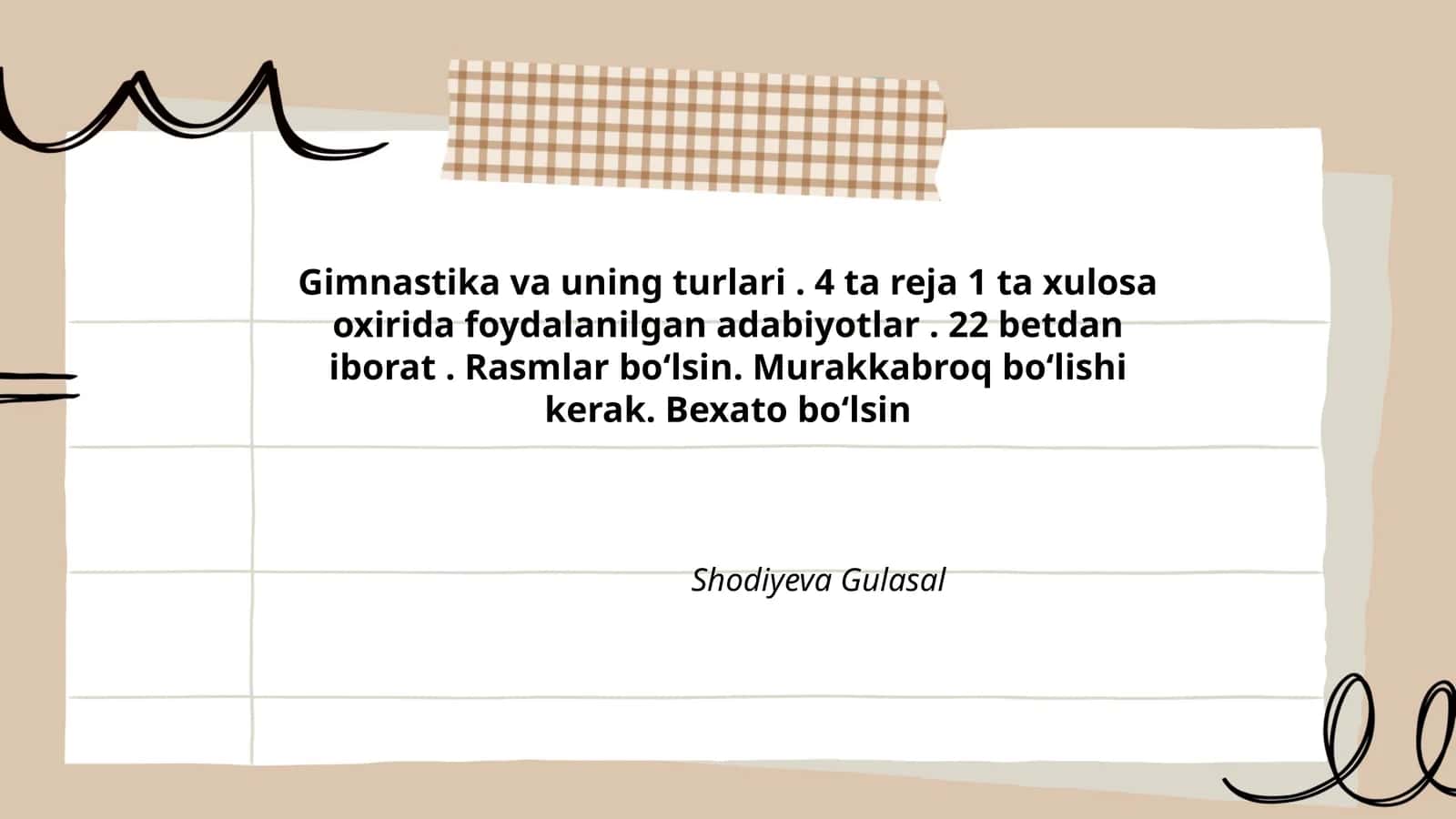 Gimnastika va uning turlari