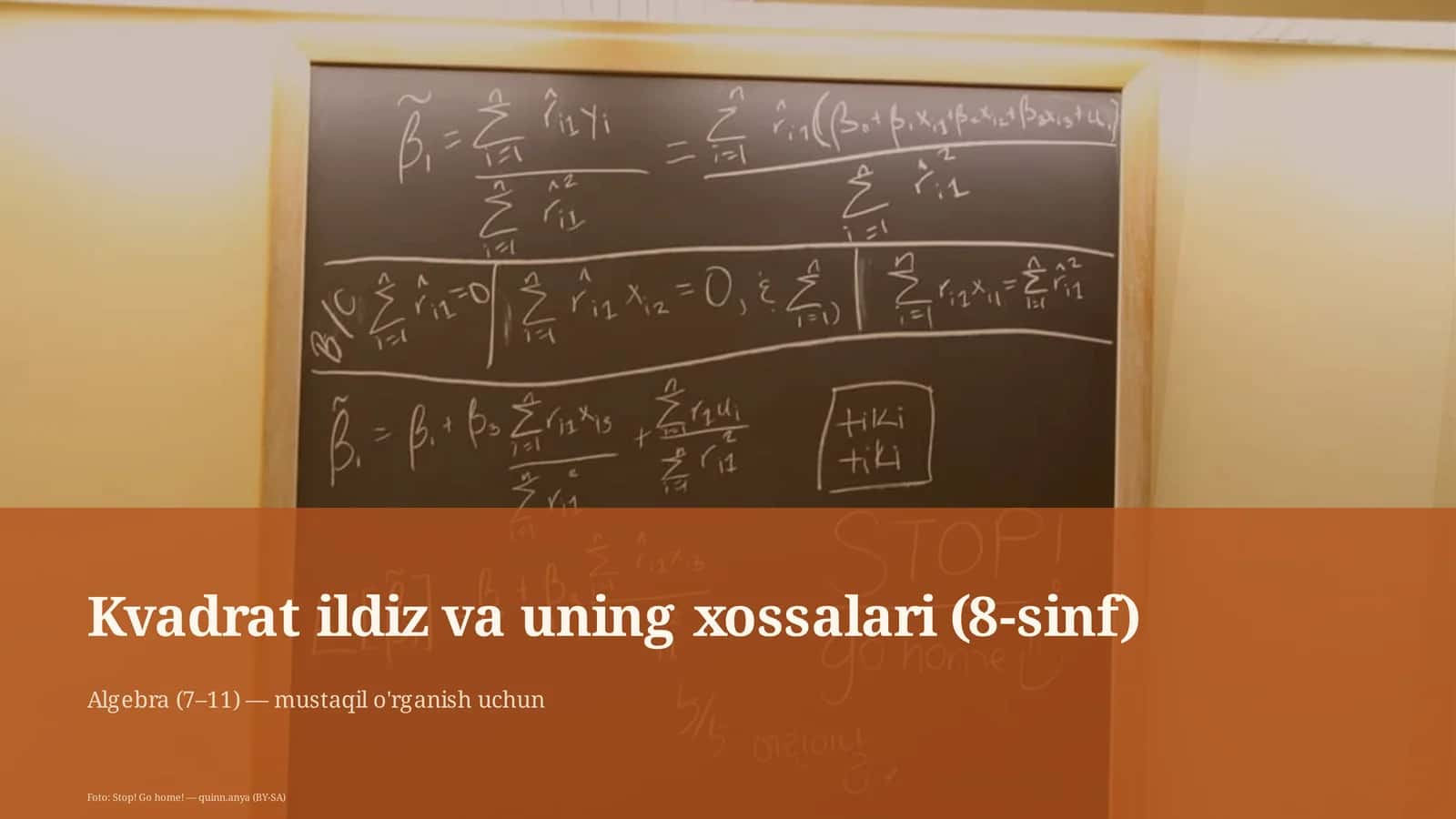 Kvadrat ildiz va uning xossalari (8-sinf)