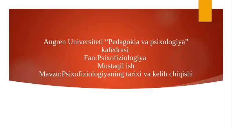 Psixofiziologiya