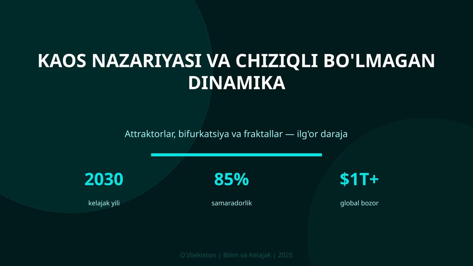 Kaos nazariyasi va chiziqli bo'lmagan dinamika