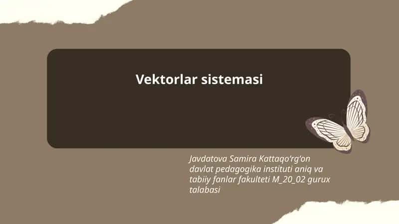 Vektorlar sistemasi