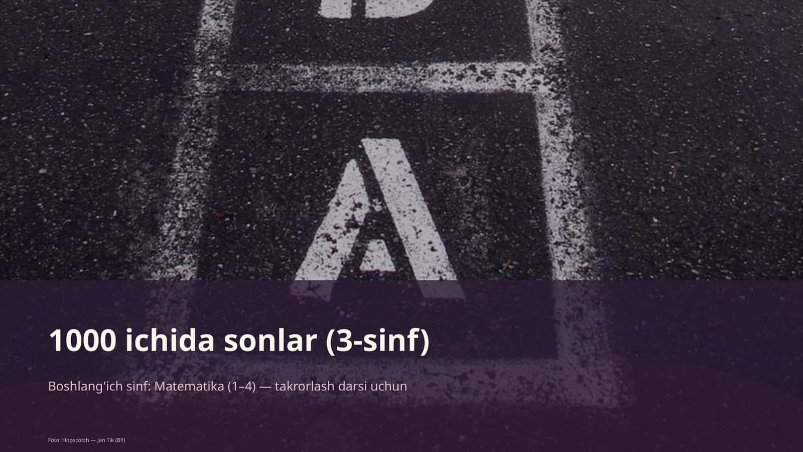 1000 ichida sonlar (3-sinf)