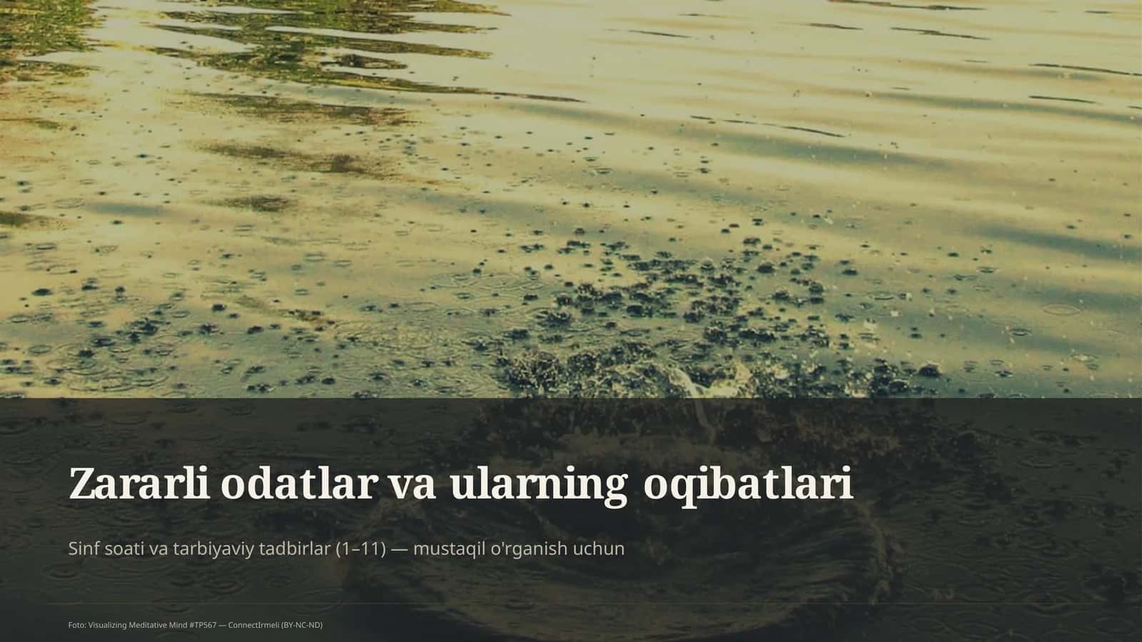 Zararli odatlar va ularning oqibatlari