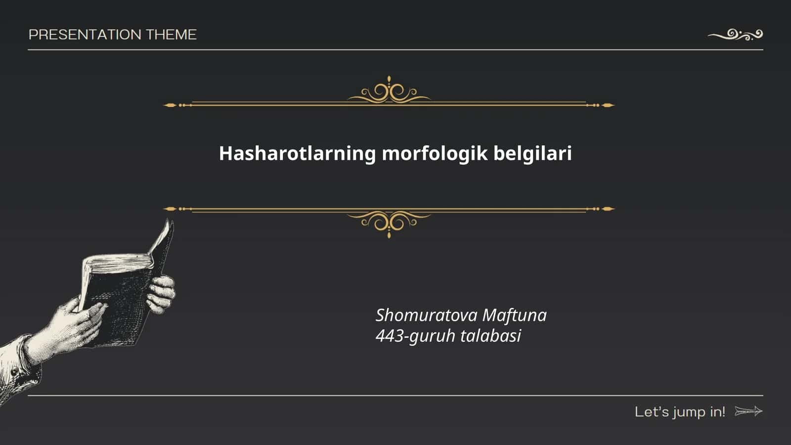 Hasharotlarning morfologik belgilari