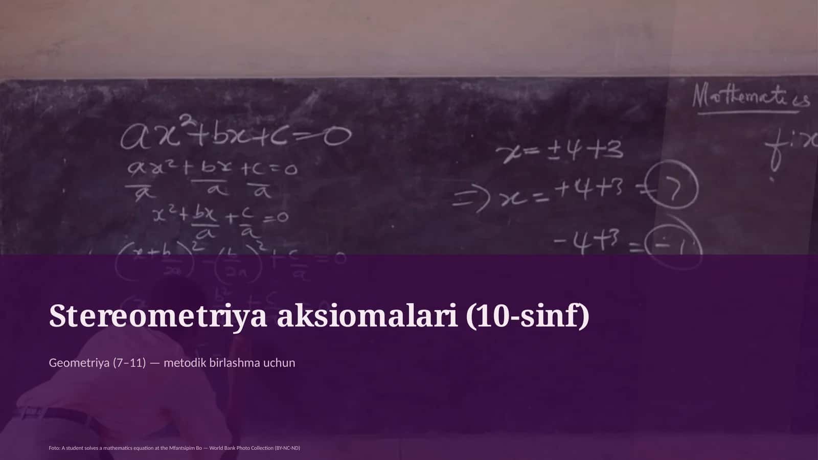 Stereometriya aksiomalari (10-sinf)