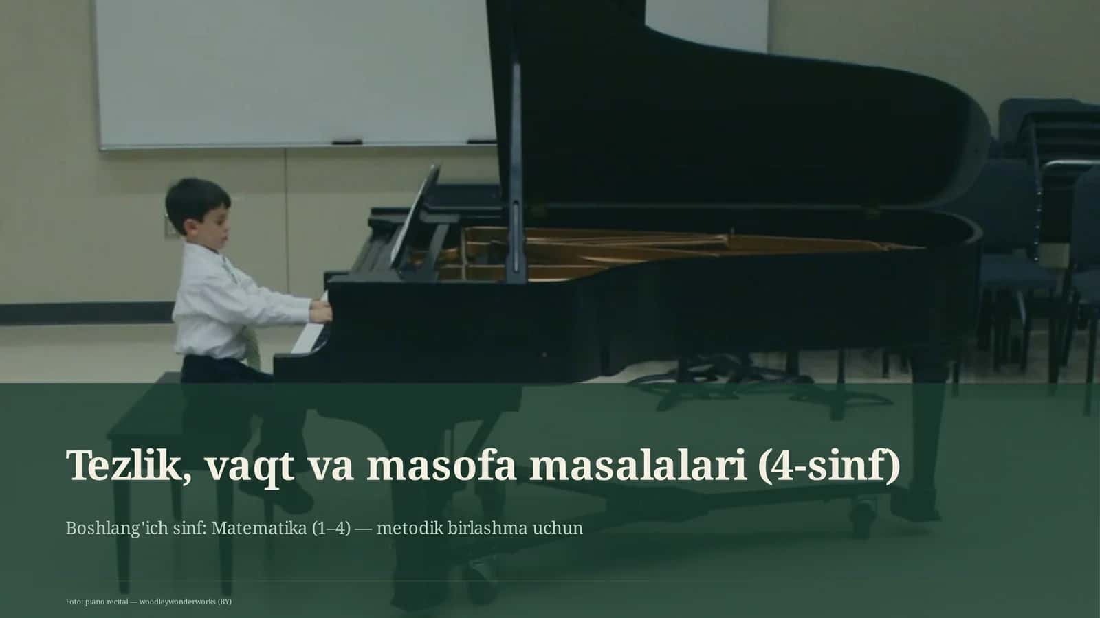 Tezlik, vaqt va masofa masalalari (4-sinf)