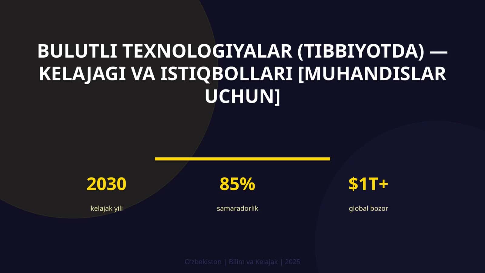 Bulutli texnologiyalar (tibbiyotda) — kelajagi va istiqbollari [muhandislar uchun]