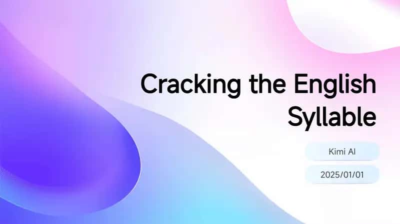 Cracking the English Syllable