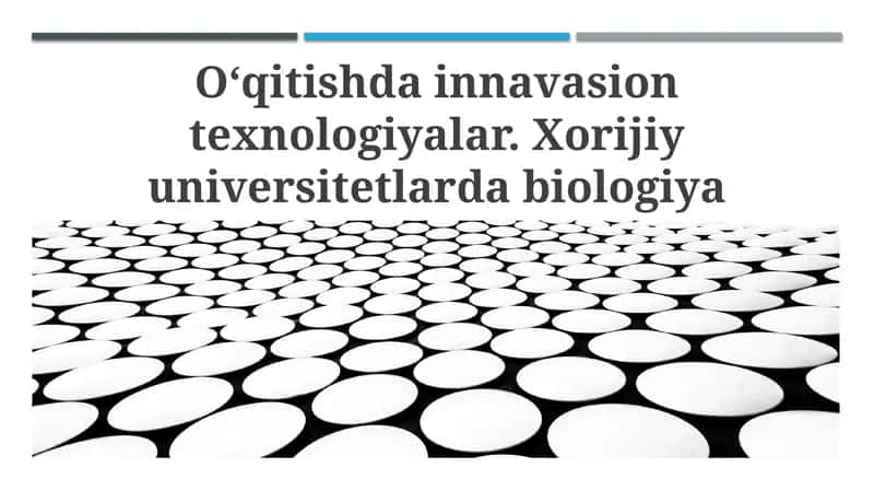 Onlayn biologiya taʼlimi: Tendentsiyalar va istiqbollar