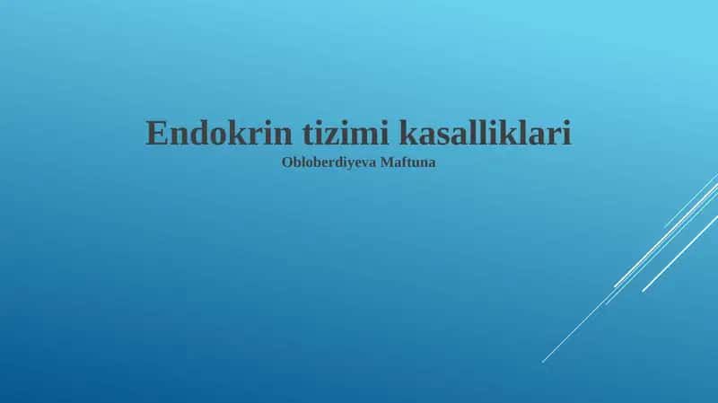 Endokrin tizimi kasalliklari