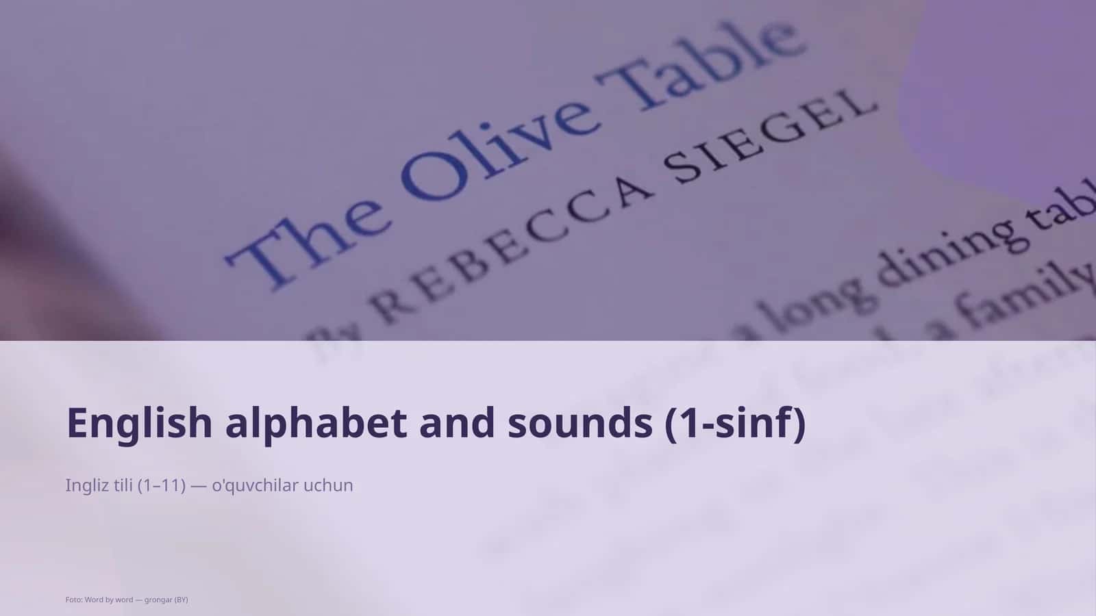 Ingliz tili (1-sinf)