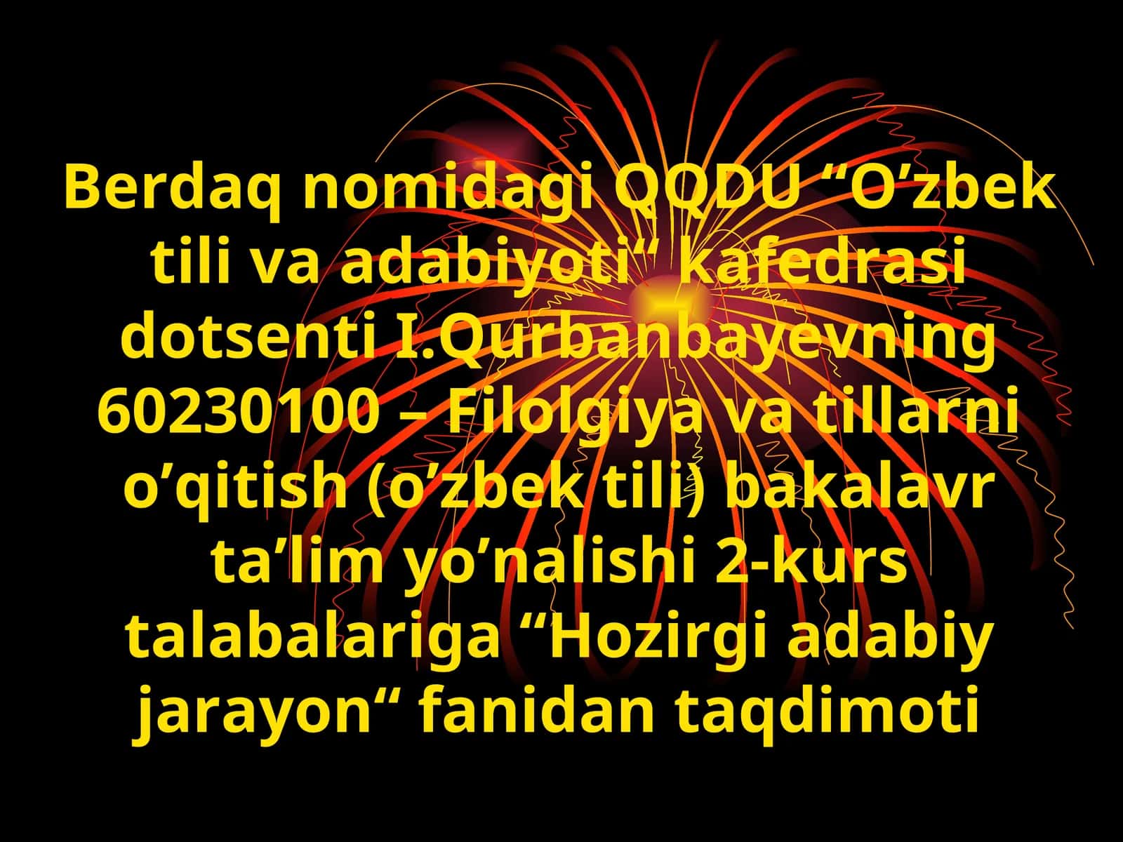 Hozirgi adabiy jarayon