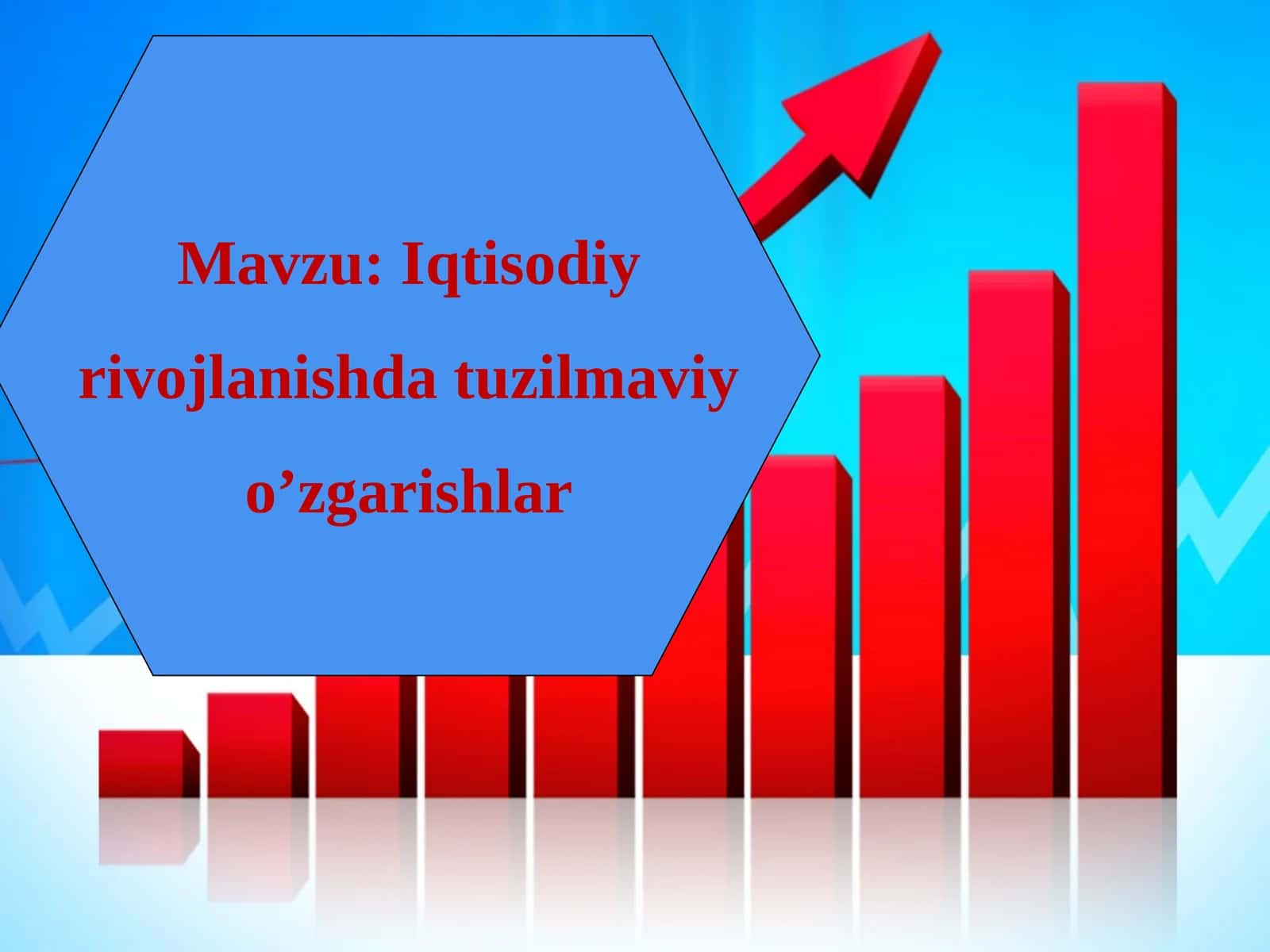 Iqtisodiy rivojlanishda tuzilmaviy o’zgarishlar