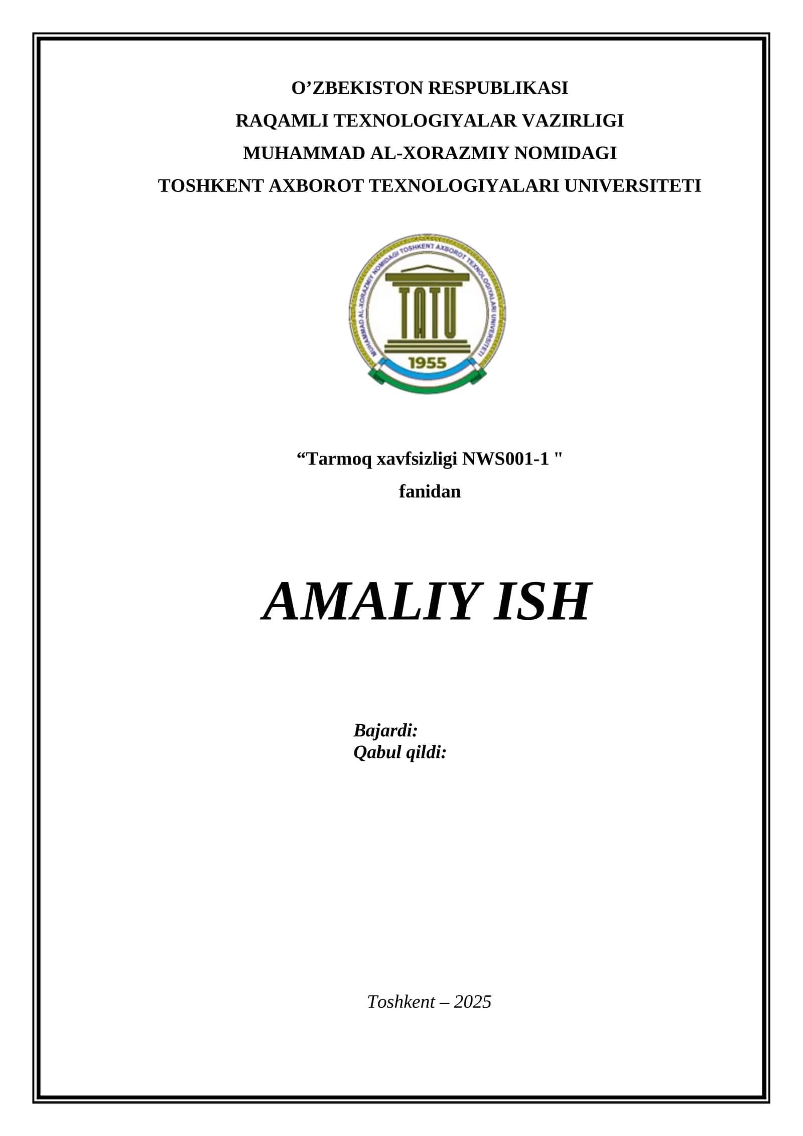 Tarmoq marshruzatorida DMZ ni o’rnatish. Amaliy ish