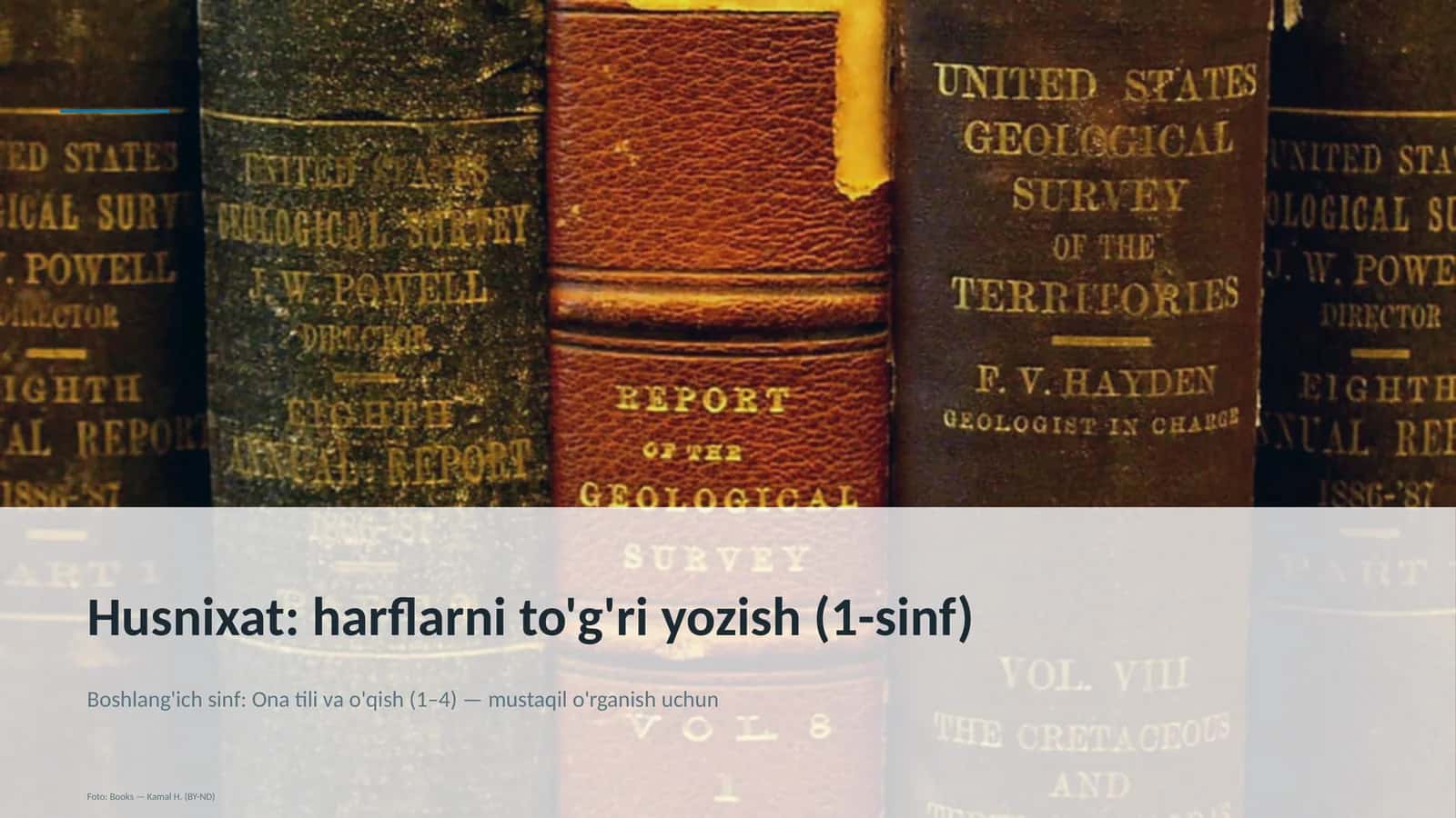 Husnixat: harflarni to'g'ri yozish (1-sinf)