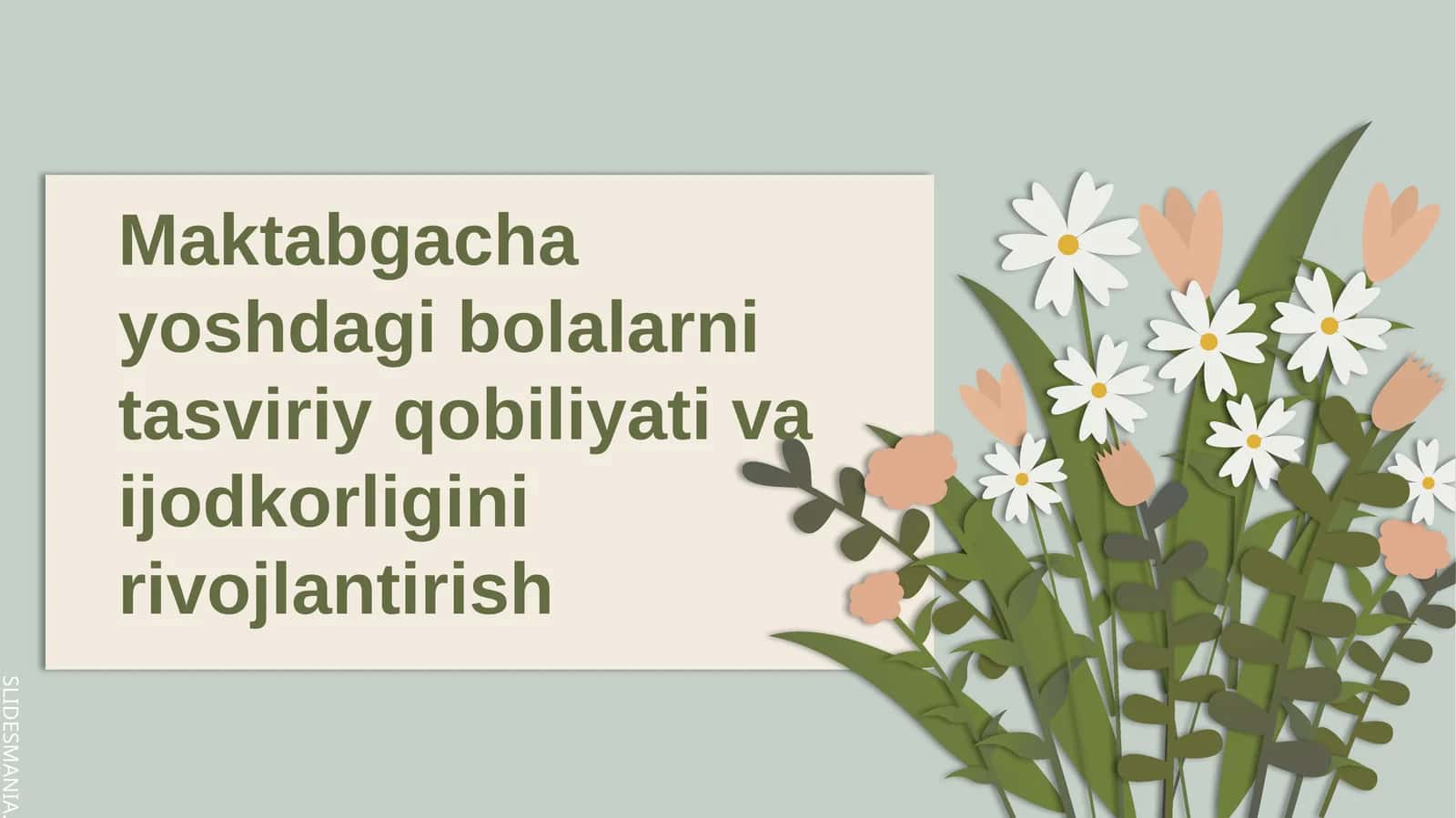Maktabgacha yoshdagi bolalarni tasviriy qobiliyati va ijodkorligini rivojlantirish
