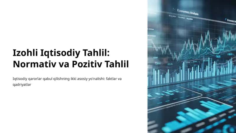 Izohli Iqtisodiy Tahlil: Normativ va Pozitiv Tahlil
