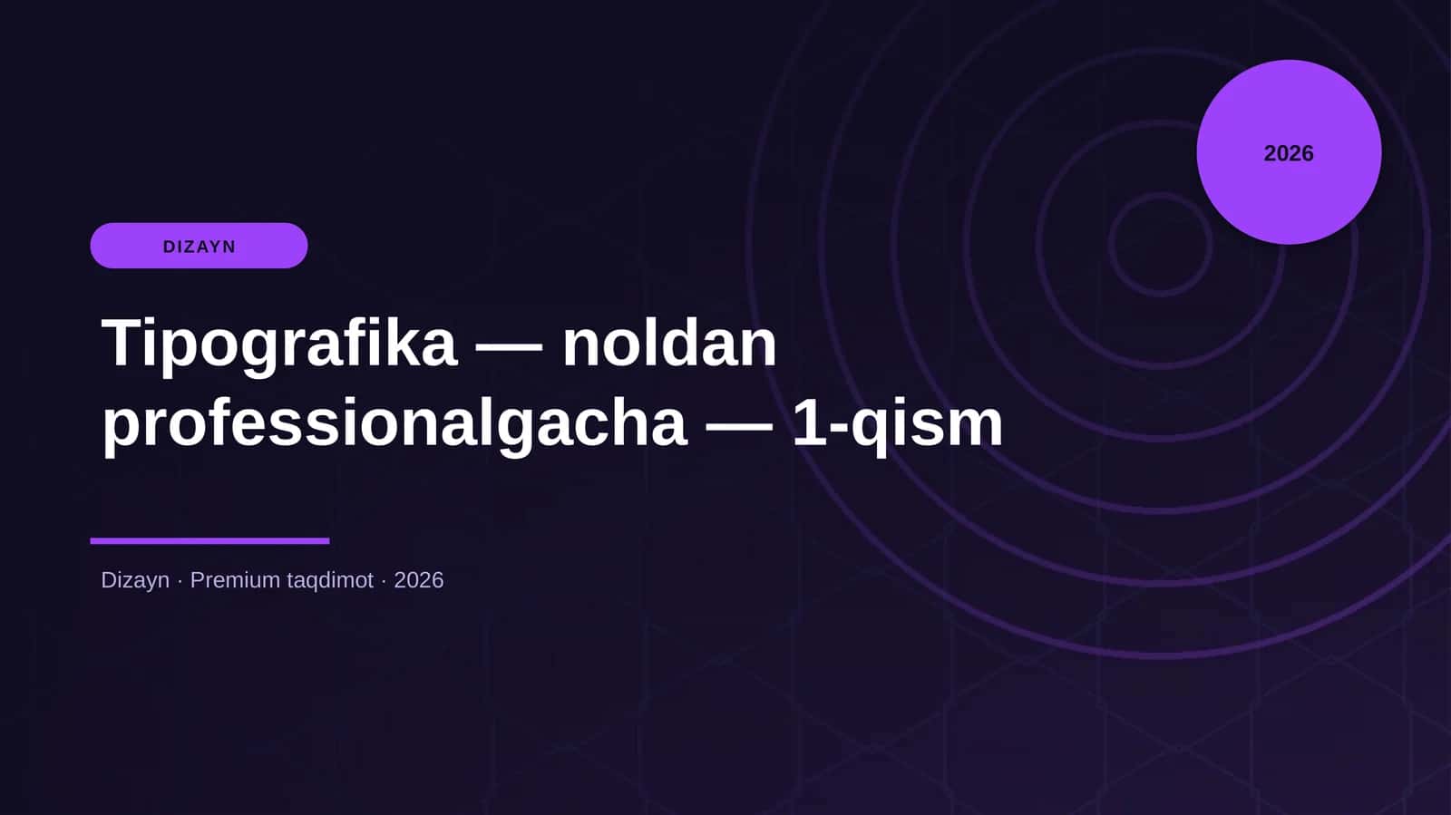 Tipografika — noldan professionalgacha — 1-qism