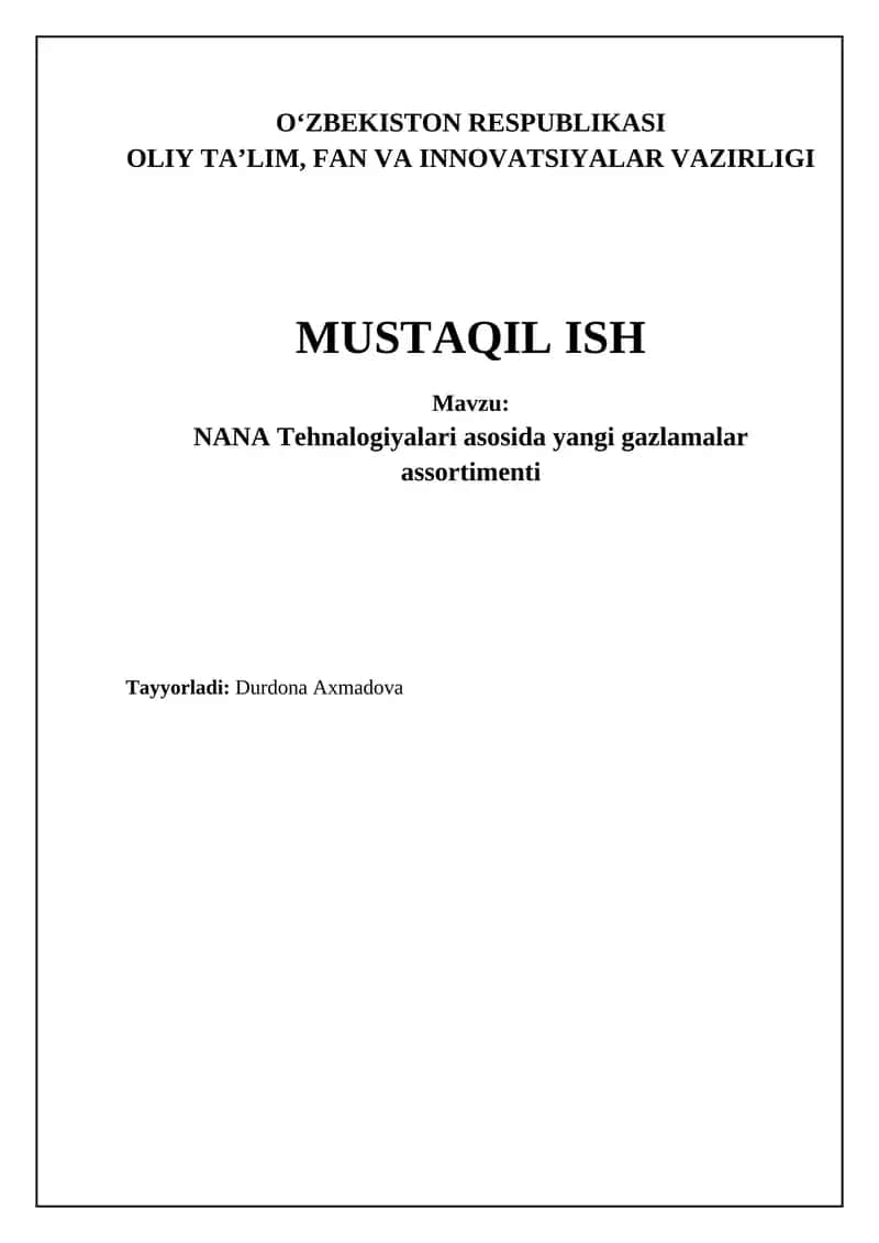 NANA Tehnologiyalari asosida yangi gazlamalar assortimenti