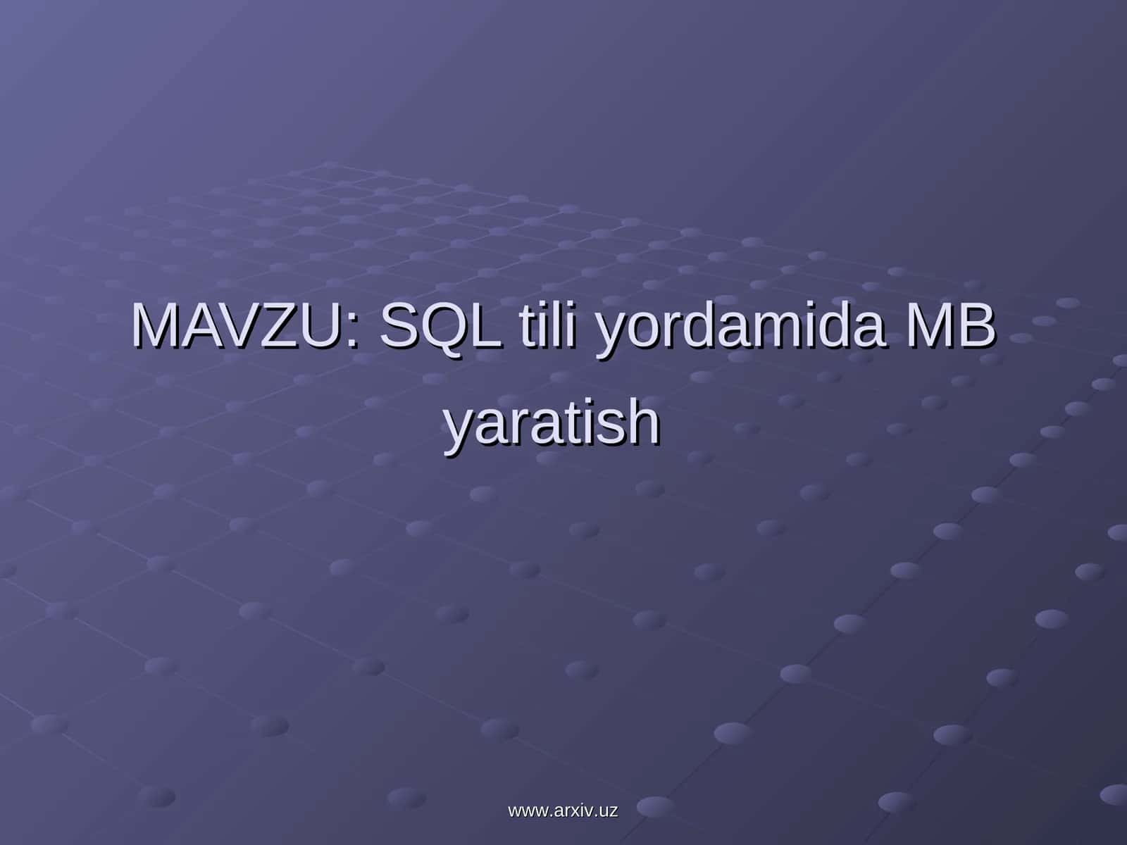 MBBT asosiy xususiyatlari