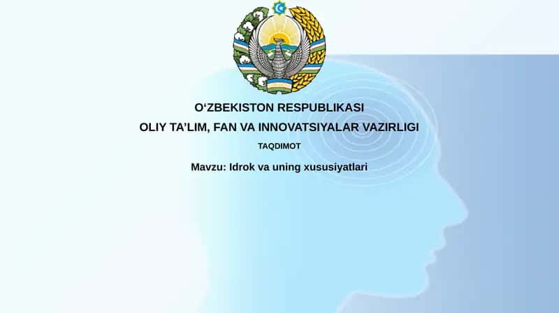 Idrok va uning xususiyatlari