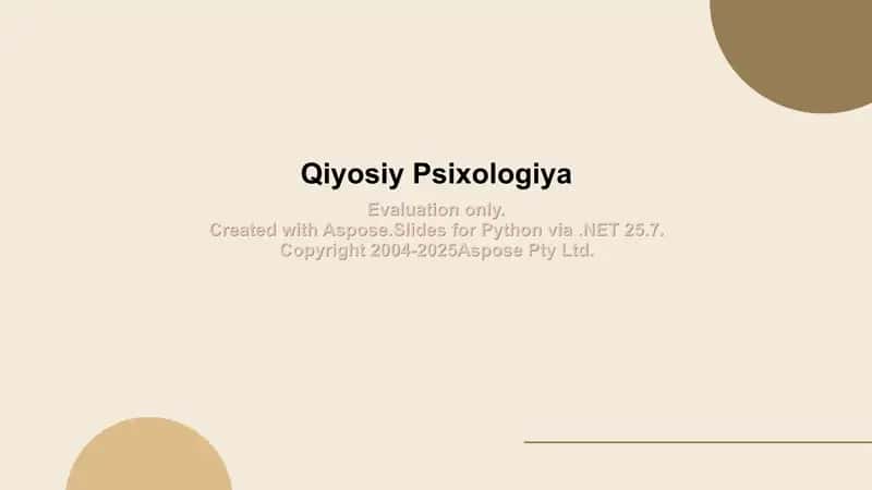 Qiyosiy Psixologiya