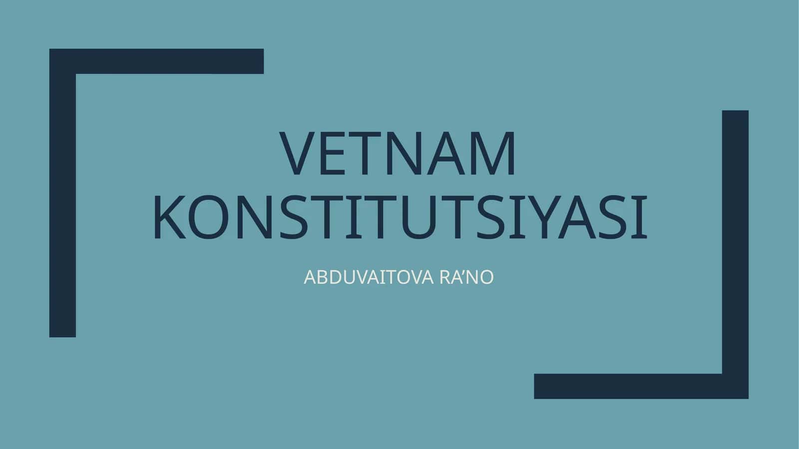 VETNAM KONSTITUTSIYASI