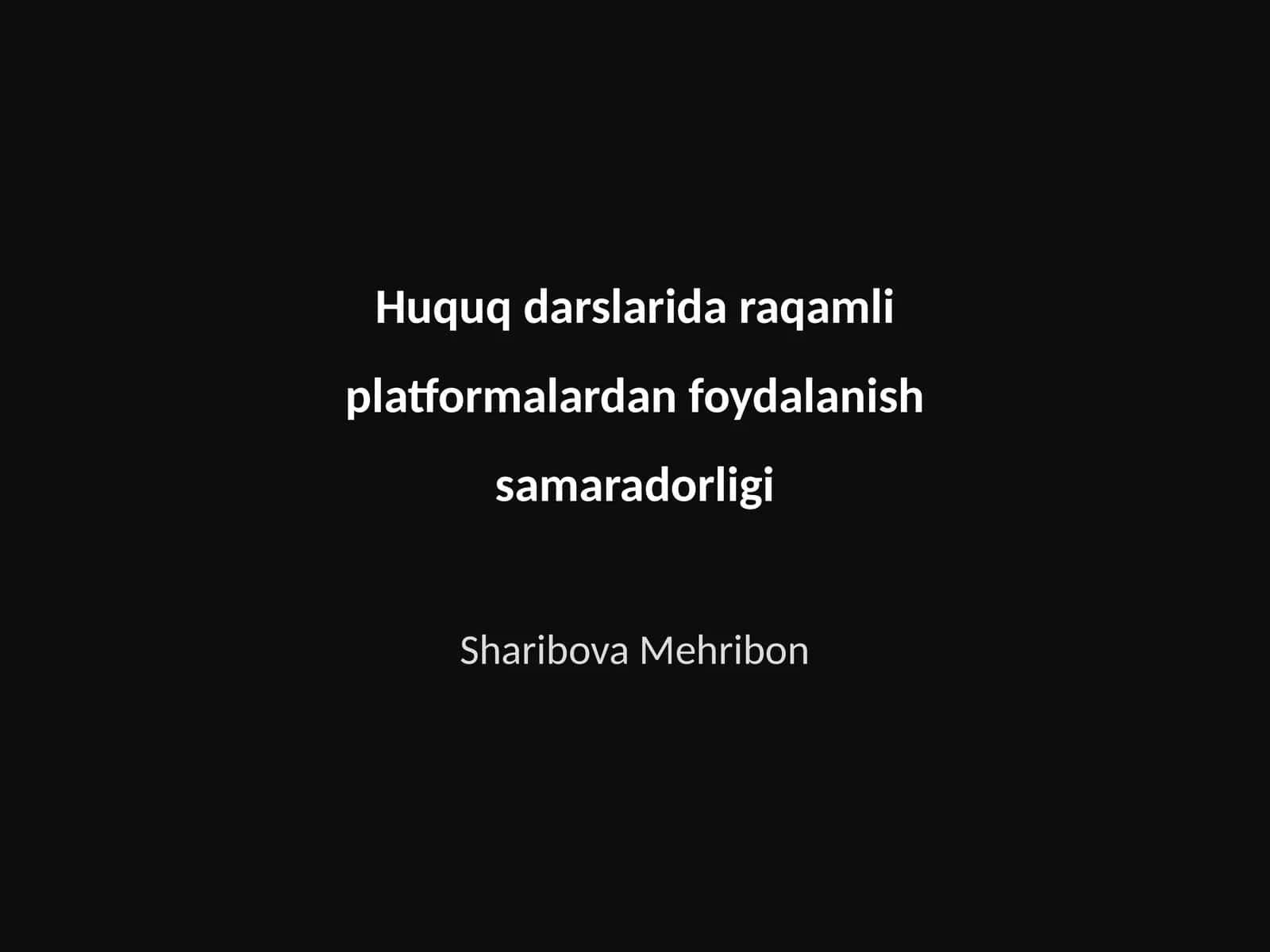 Raqamli Platformalardan Foydalanish Samaradorligi