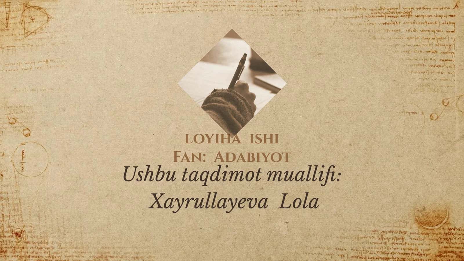 Abdurauffitrat:hayotivaijodi