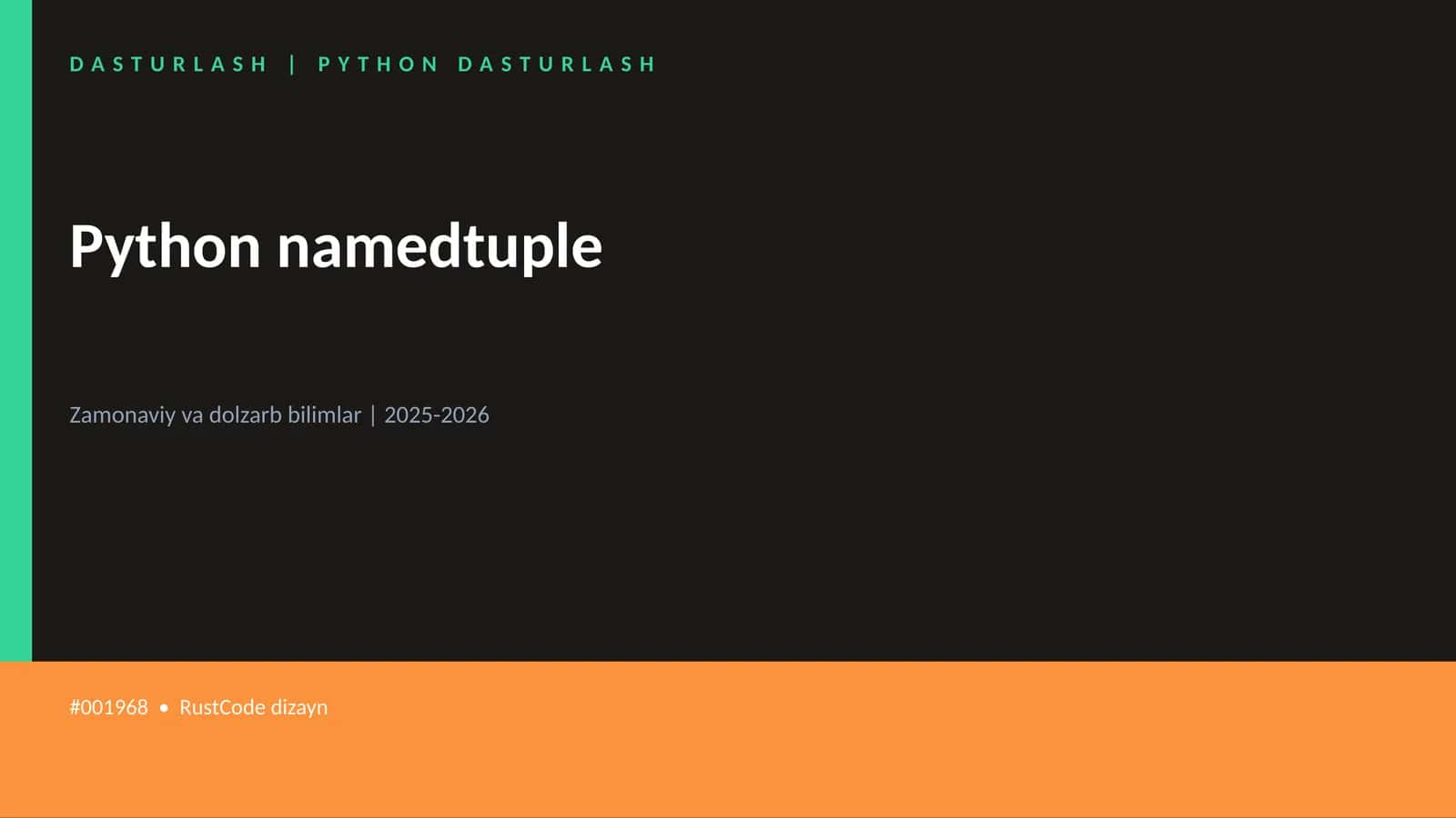 Python namedtuple