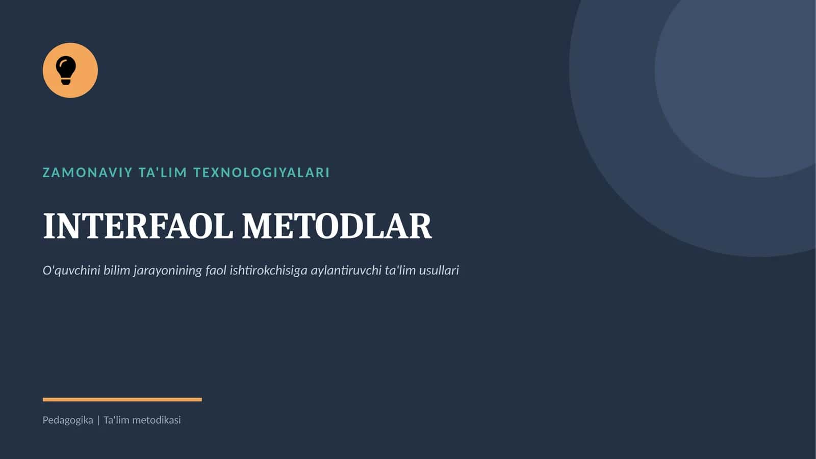 ZAMONAVIY TA'LIM TEXNOLOGIYALARI