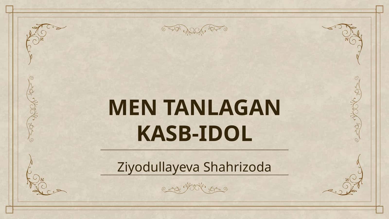 MEN TANLAGAN KASB-IDOL