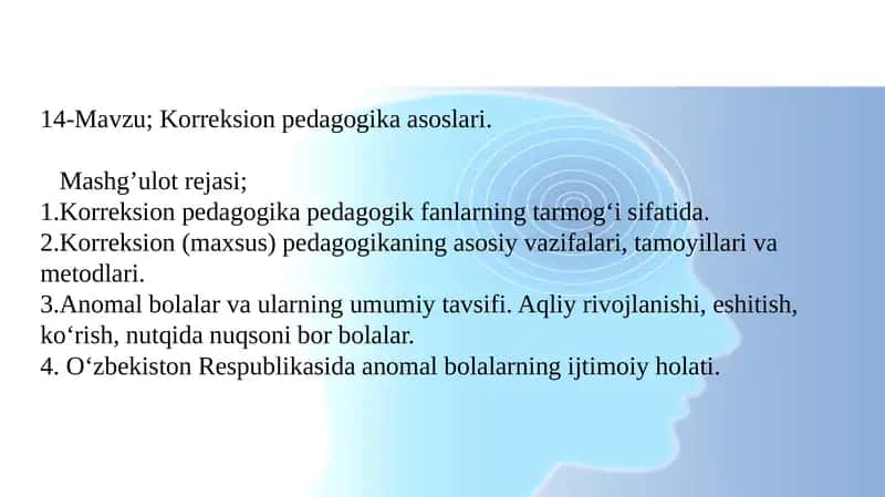 Korreksion pedagogika asoslari