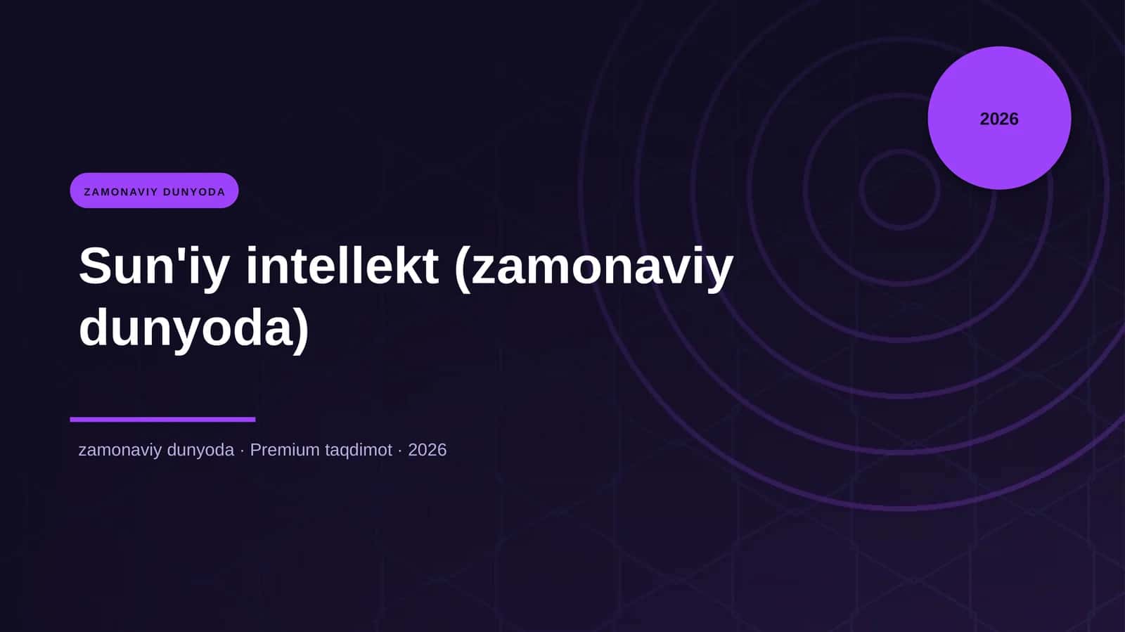 Sun'iy intellekt (zamonaviy dunyoda)