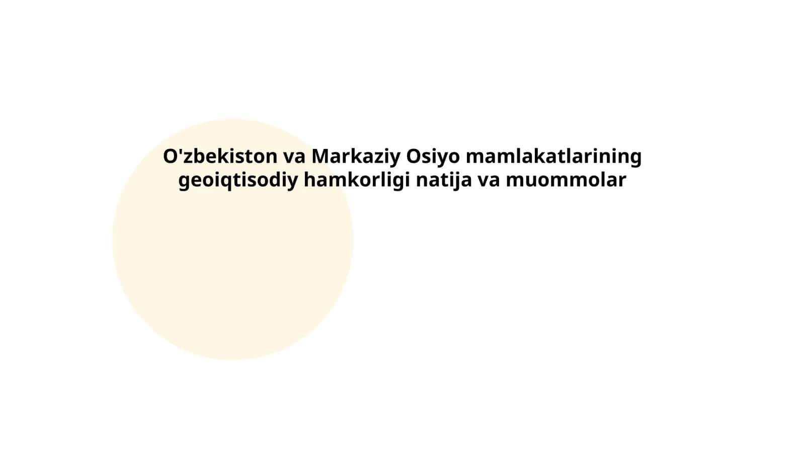 O'zbekiston va qo'shni davlatlar o'rtasidagi savdo aloqalari