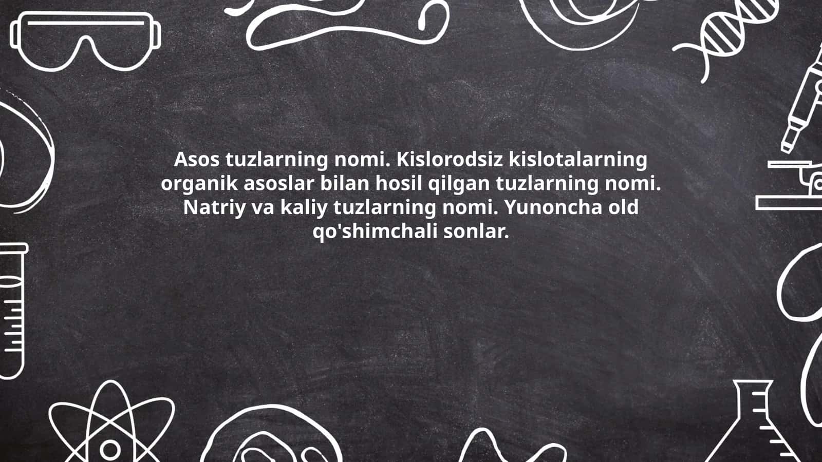 Asos tuzlarning nomi