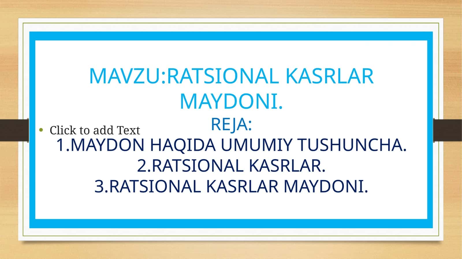 RATSIONAL KASRLAR MAYDONI